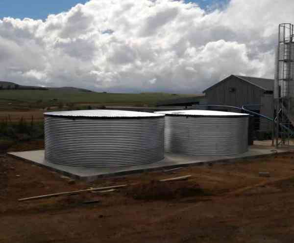 Commercial steel tank installation